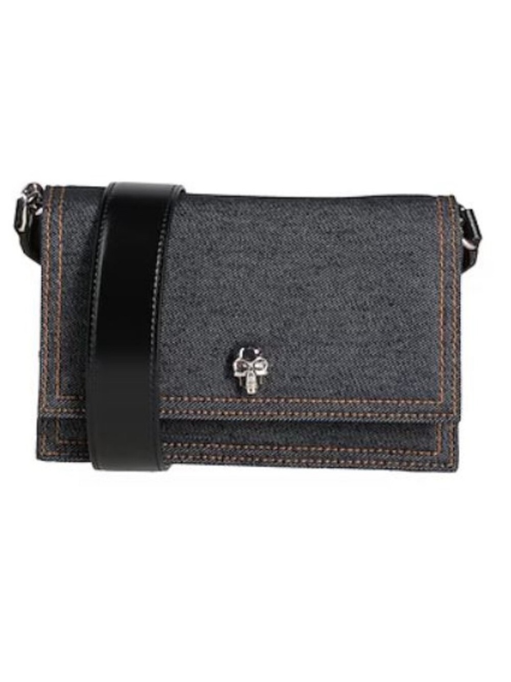 Alexander McQueen Skull Small denim shoulder bag - Picture 13 of 16
